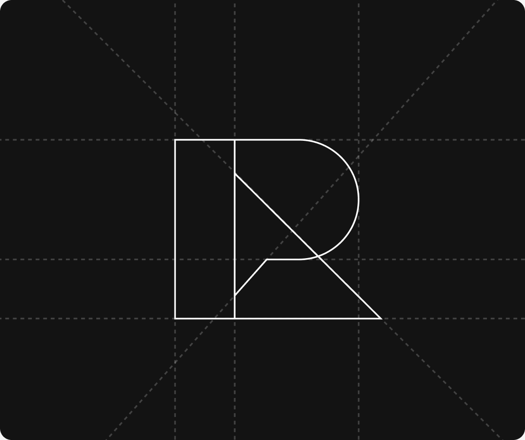 The Render R drawn on its construction grid