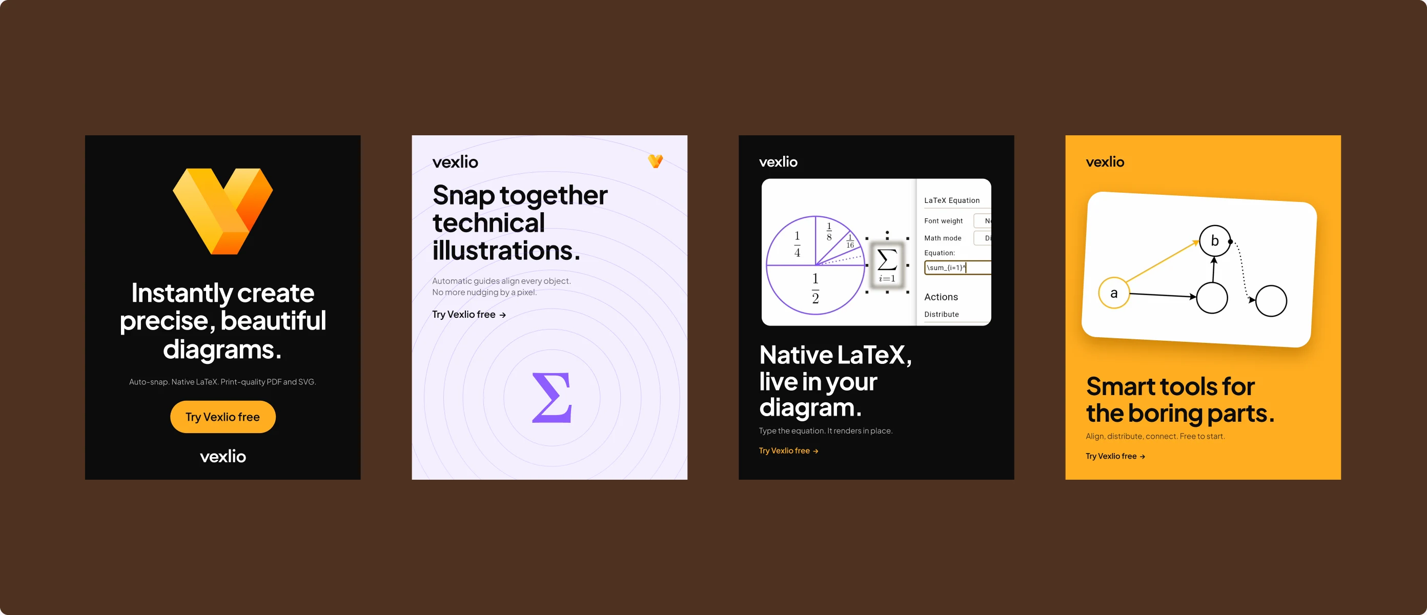 Four Vexlio Instagram ads