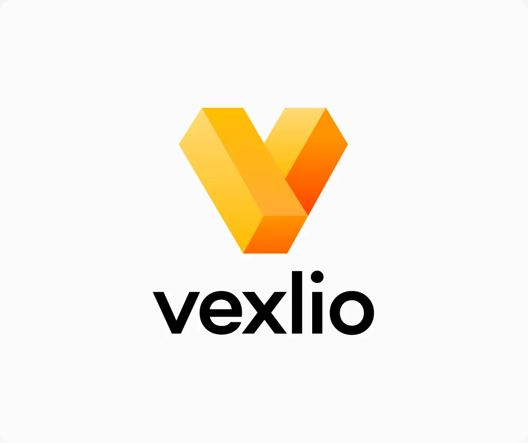 Vexlio icon and wordmark lockup