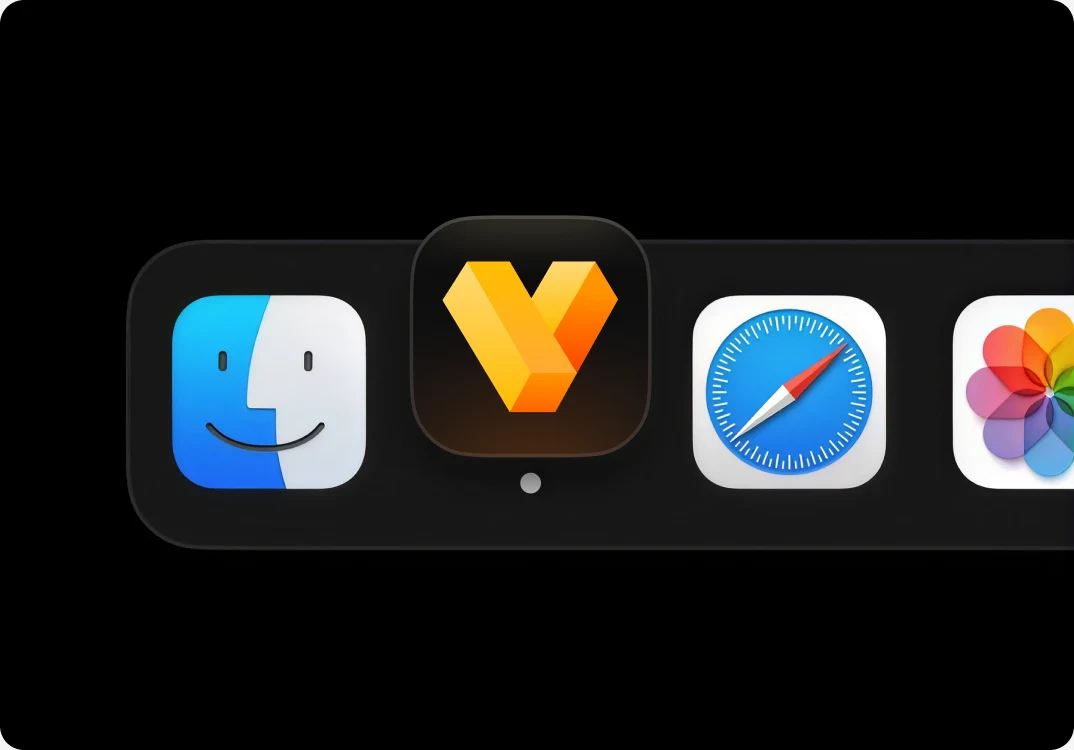 The Vexlio app icon in the Mac dock