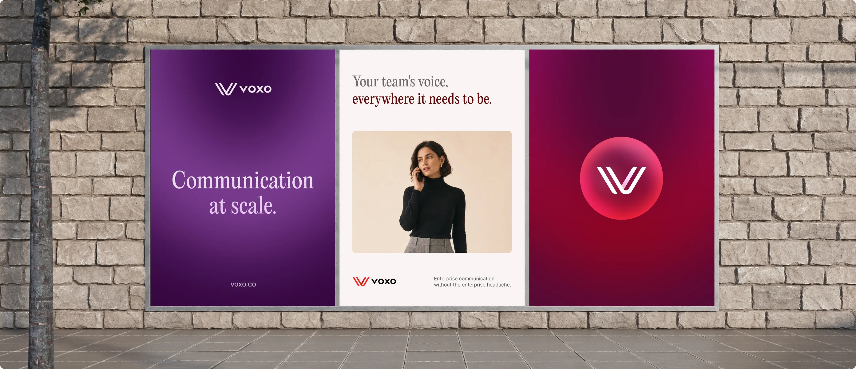 VOXO campaign posters: Communication at scale